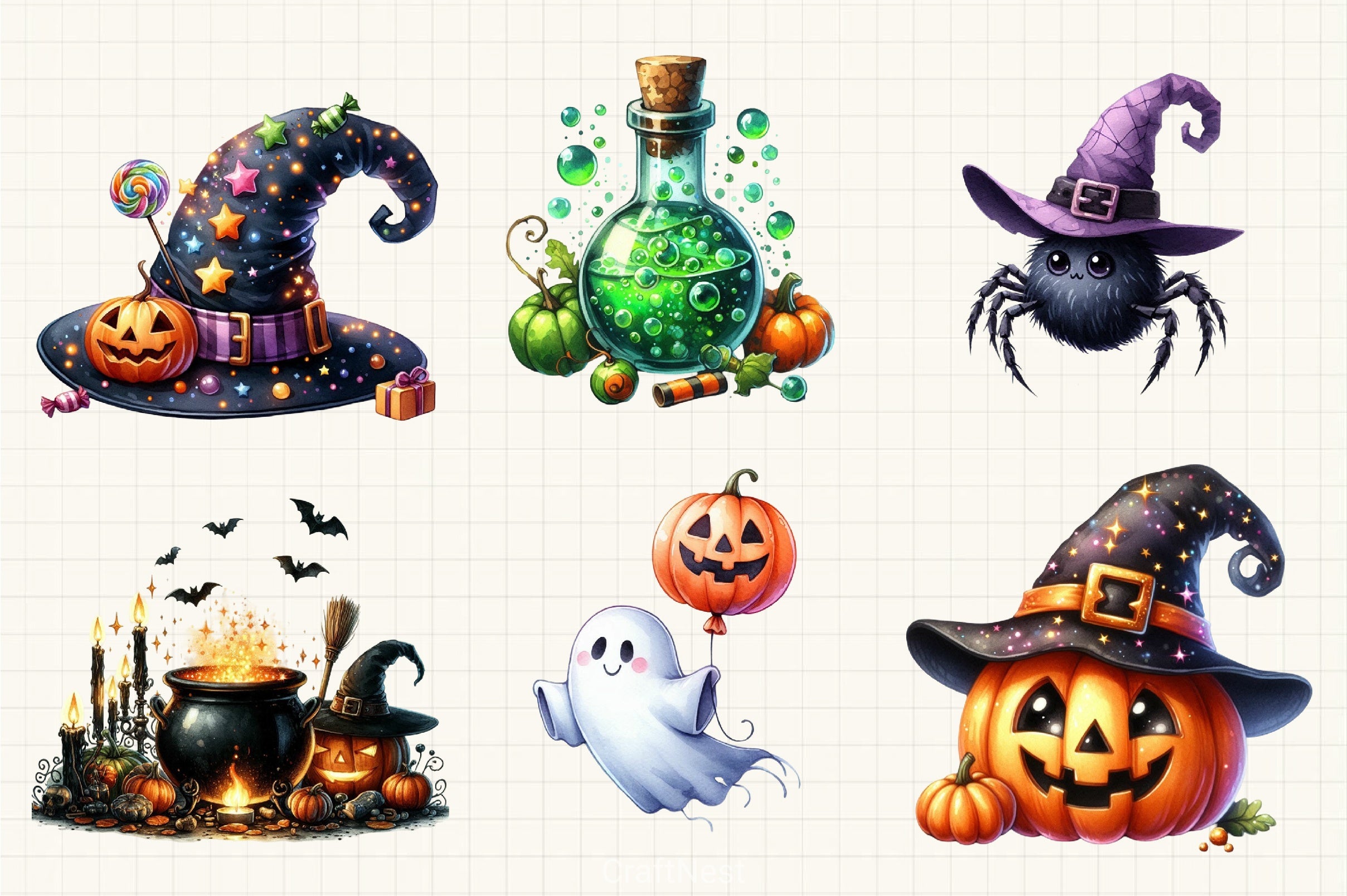 Halloween Clipart Bundle 5 - CraftNest - Digital Crafting and Art