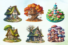 Fairy House Clipart Bundle 5 - CraftNest - Digital Crafting and Art