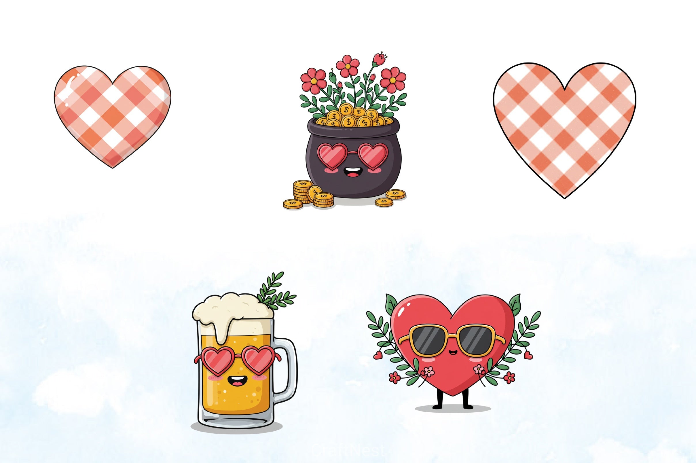 Groovy Retro St Patrick's Day Clipart Bundle - CraftNest - Digital Crafting and Art