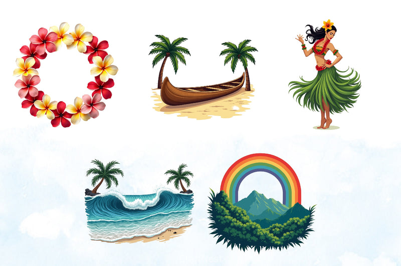 Hawaii Clipart Bundle 2 - CraftNest - Digital Crafting and Art