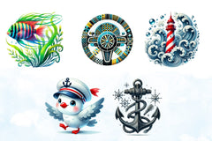 Nautical Clipart Bundle - CraftNest - Digital Crafting and Art