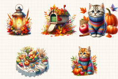 Cozy Autumn Clipart Bundle 4 - CraftNest - Digital Crafting and Art