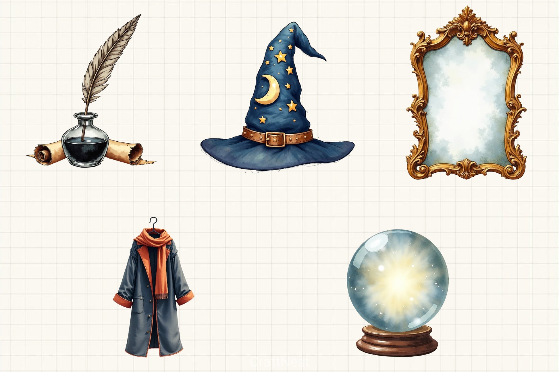 Wizard School Clipart Bundle - CraftNest - Digital Crafting and Art