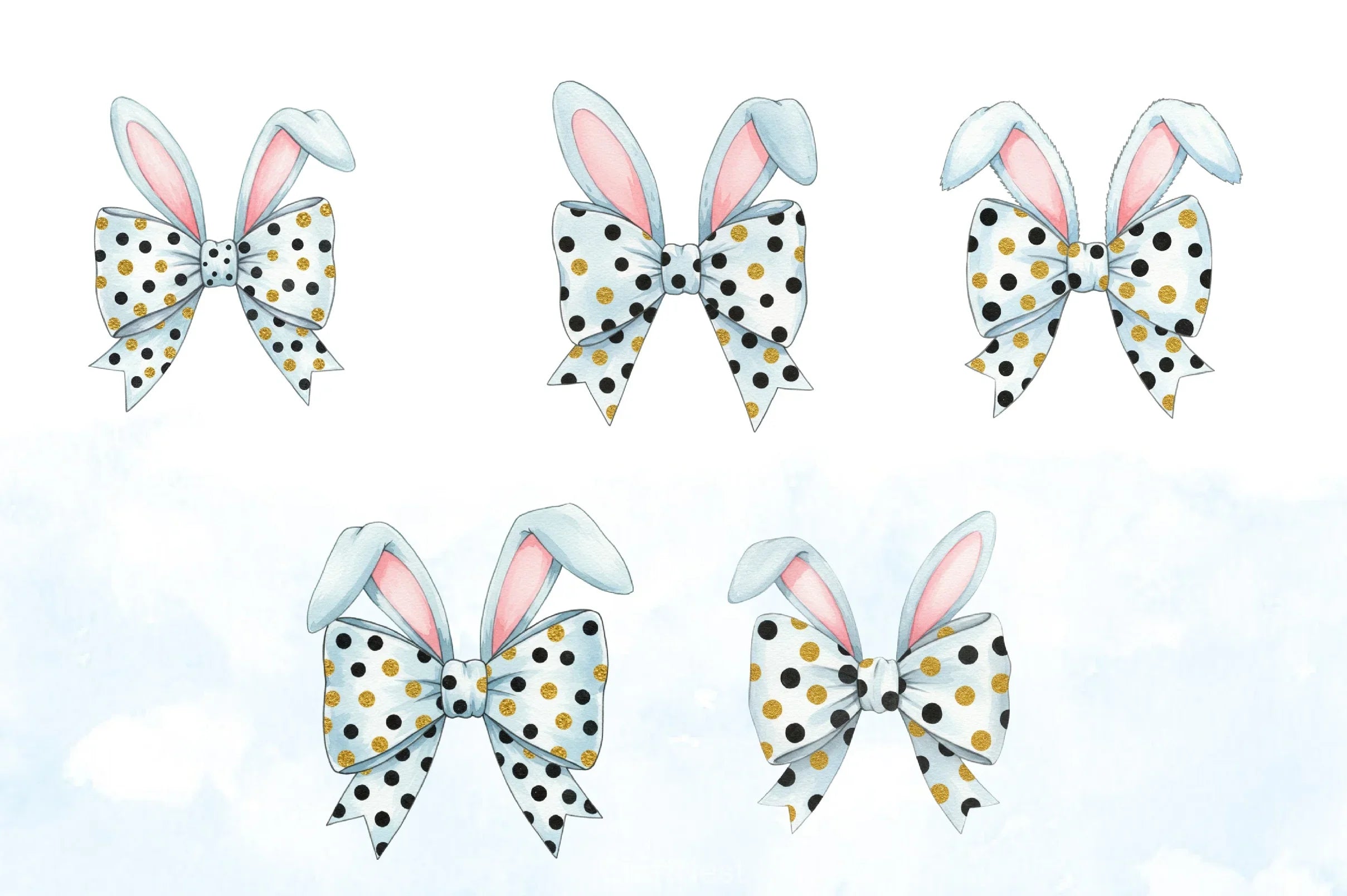 Glitter Easter Bunny Clipart Bundle 42 - CraftNest - Digital Crafting and Art
