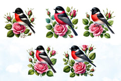 Spring Grosbeak Clipart Bundle - CraftNest - Digital Crafting and Art