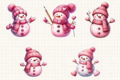 Pink Christmas Clipart Bundle - CraftNest - Digital Crafting and Art
