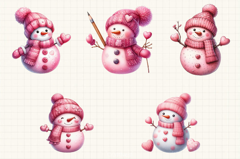 Pink Christmas Clipart Bundle - CraftNest - Digital Crafting and Art