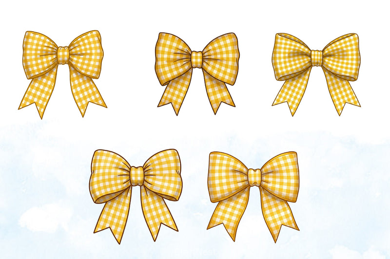 Gingham Bow Clipart Bundle - CraftNest - Digital Crafting and Art