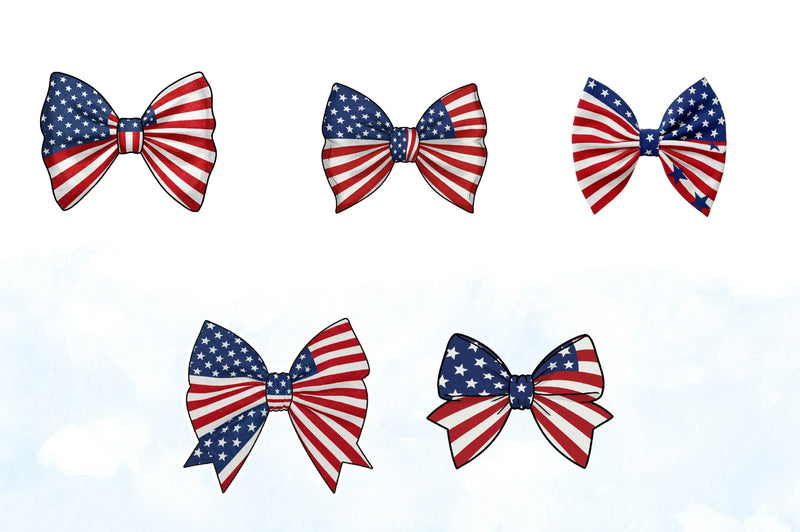 Coquette Bow 4th of July Clipart Bundle - CraftNest - Digital Crafting and Art