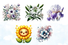 Timeless Bloom Flowers Clipart Bundle - CraftNest - Digital Crafting and Art
