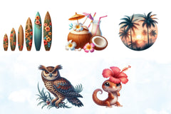 Hawaiian Summer Clipart Bundle 3 - CraftNest - Digital Crafting and Art