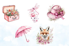 Pink Spring Clipart Bundle 5 - CraftNest - Digital Crafting and Art