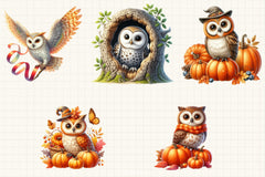 Cute Owl Clipart Bundle - CraftNest - Digital Crafting and Art