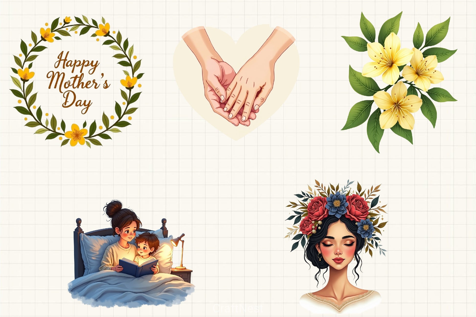 Mother's Day Clipart Bundle 4 - CraftNest - Digital Crafting and Art