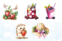 Warm Berry Spring Clipart Bundle 3 - CraftNest - Digital Crafting and Art