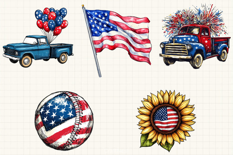 Patriotic Clipart Bundle - CraftNest - Digital Crafting and Art