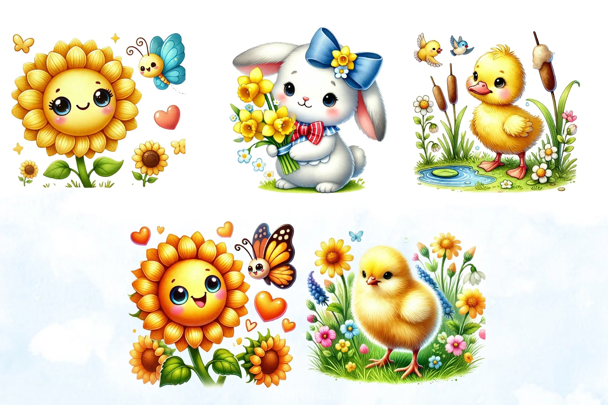 Soft Spring Clipart Bundle - CraftNest - Digital Crafting and Art