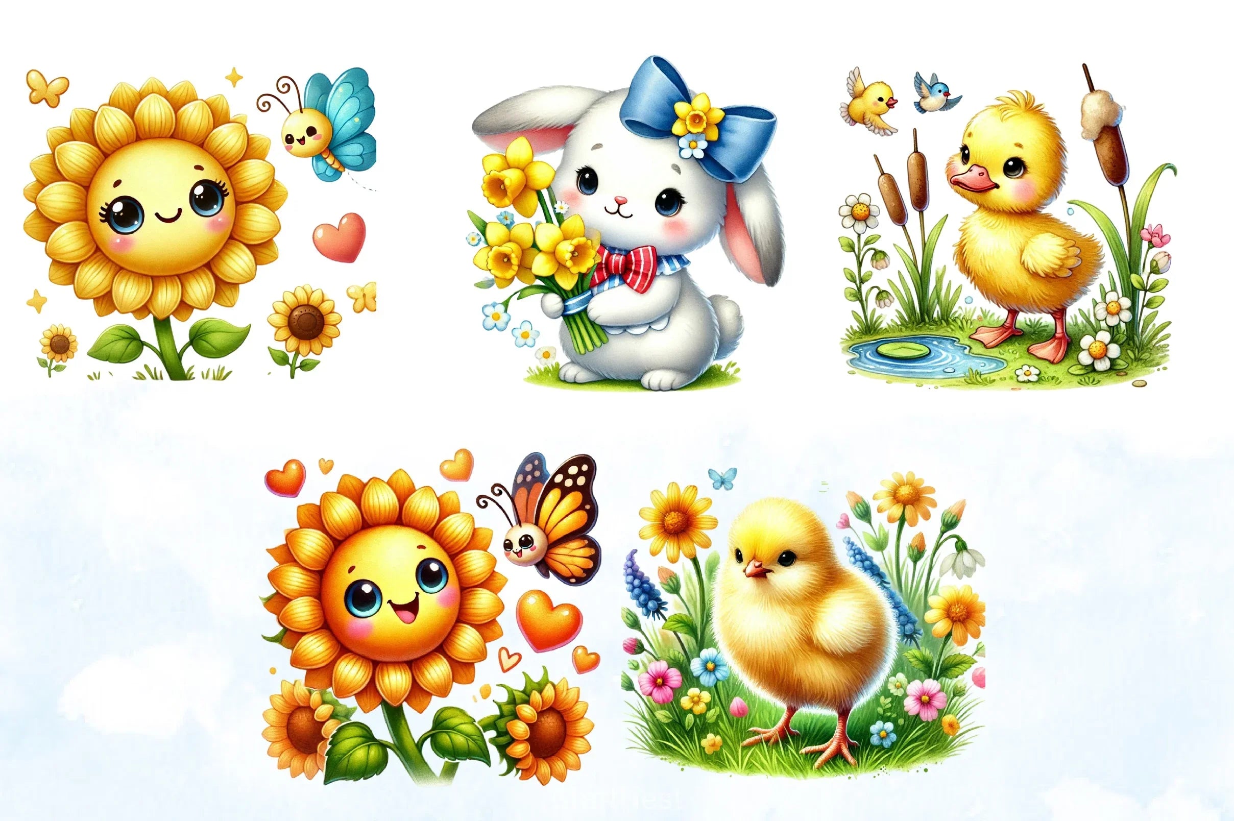 Soft Spring Clipart Bundle - CraftNest - Digital Crafting and Art