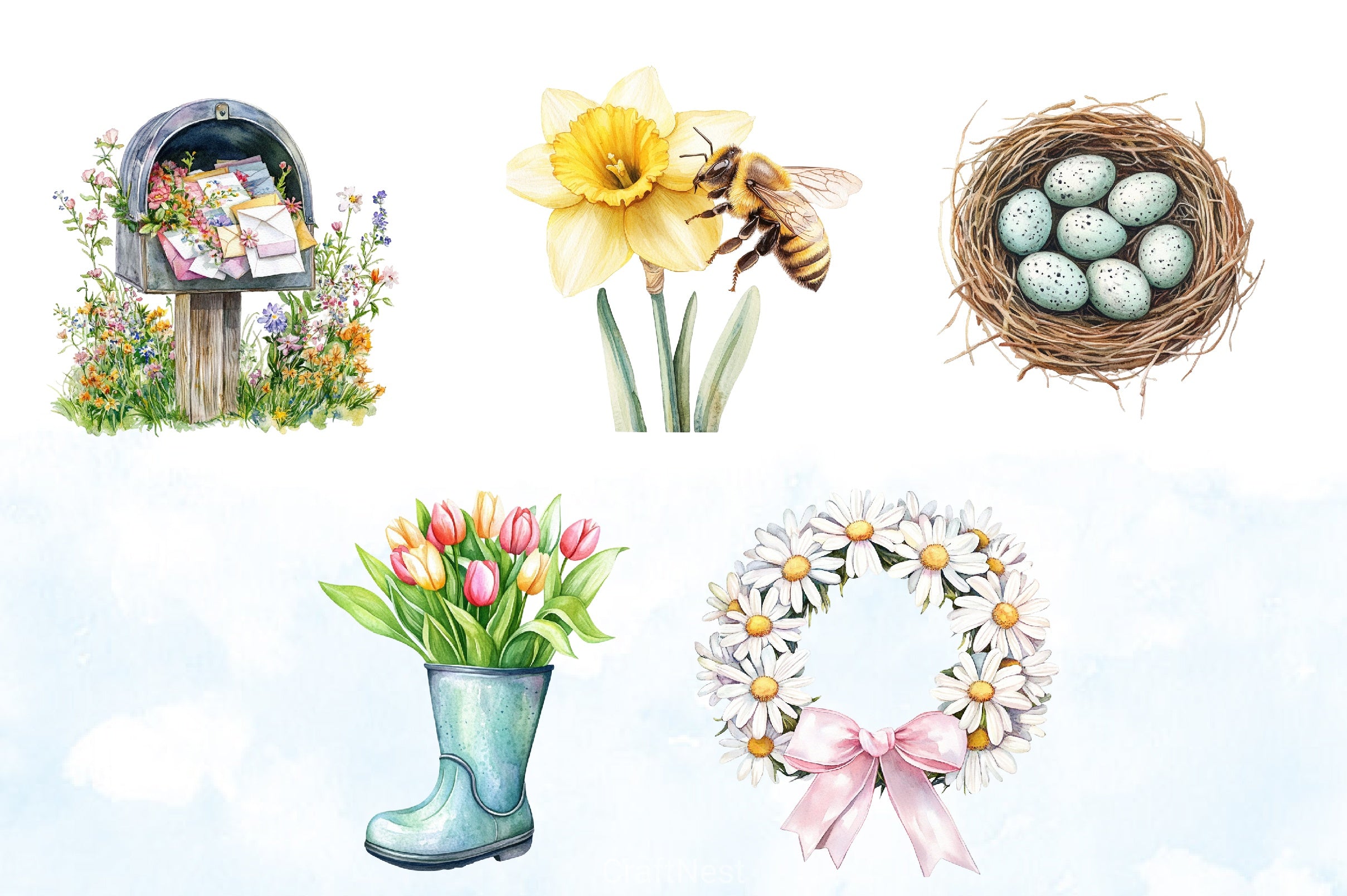 Springtime Planner Clipart Bundle - CraftNest - Digital Crafting and Art