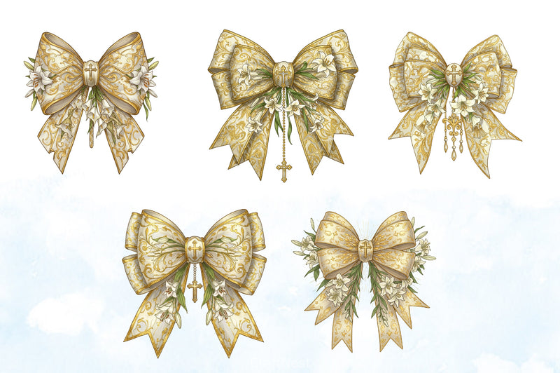 Easter Coquette Bows Clipart Bundle - CraftNest - Digital Crafting and Art