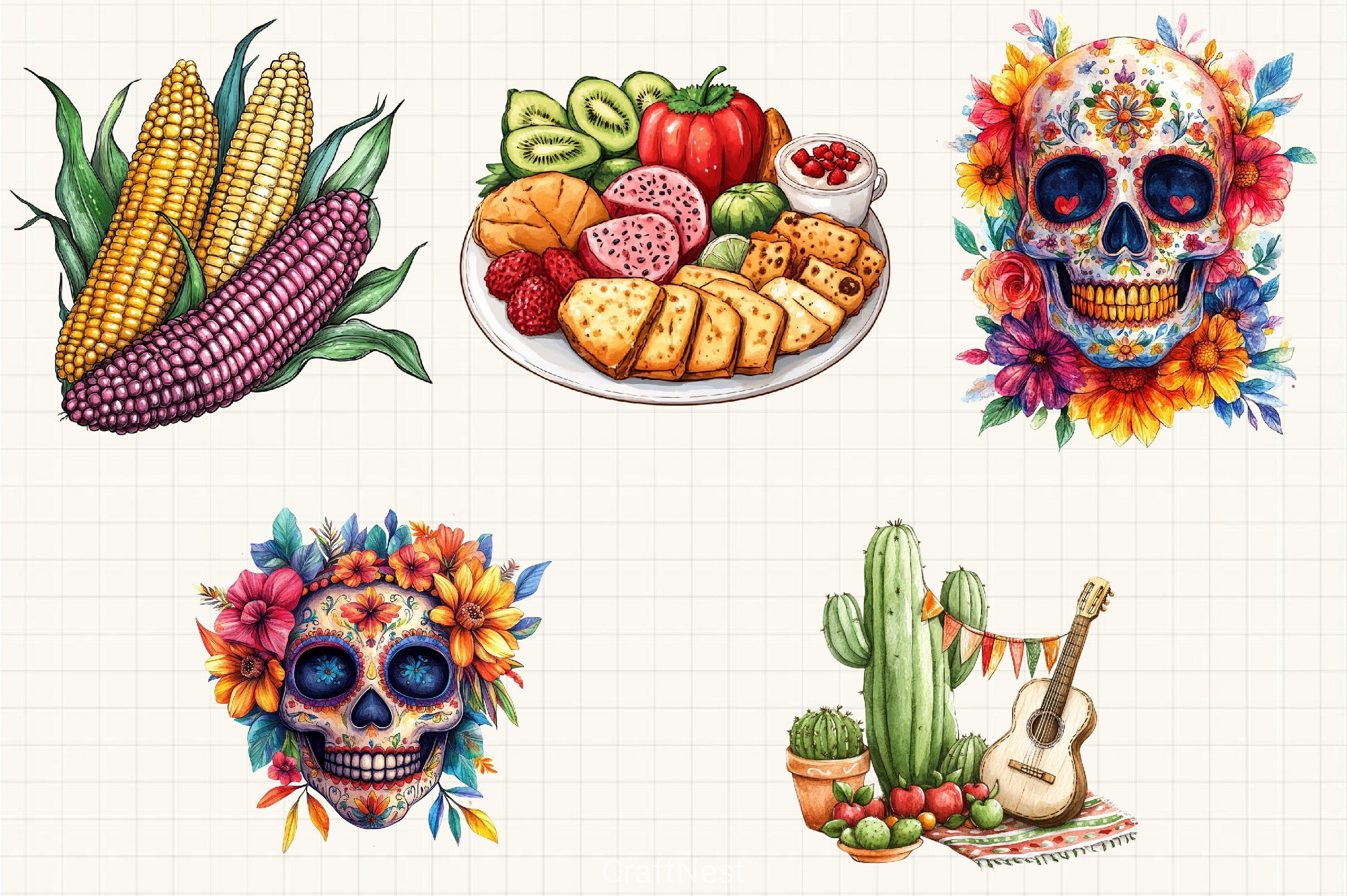 Mexican Festival Clipart Bundle - CraftNest - Digital Crafting and Art