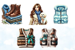Winter Fashion Clipart Bundle - CraftNest - Digital Crafting and Art