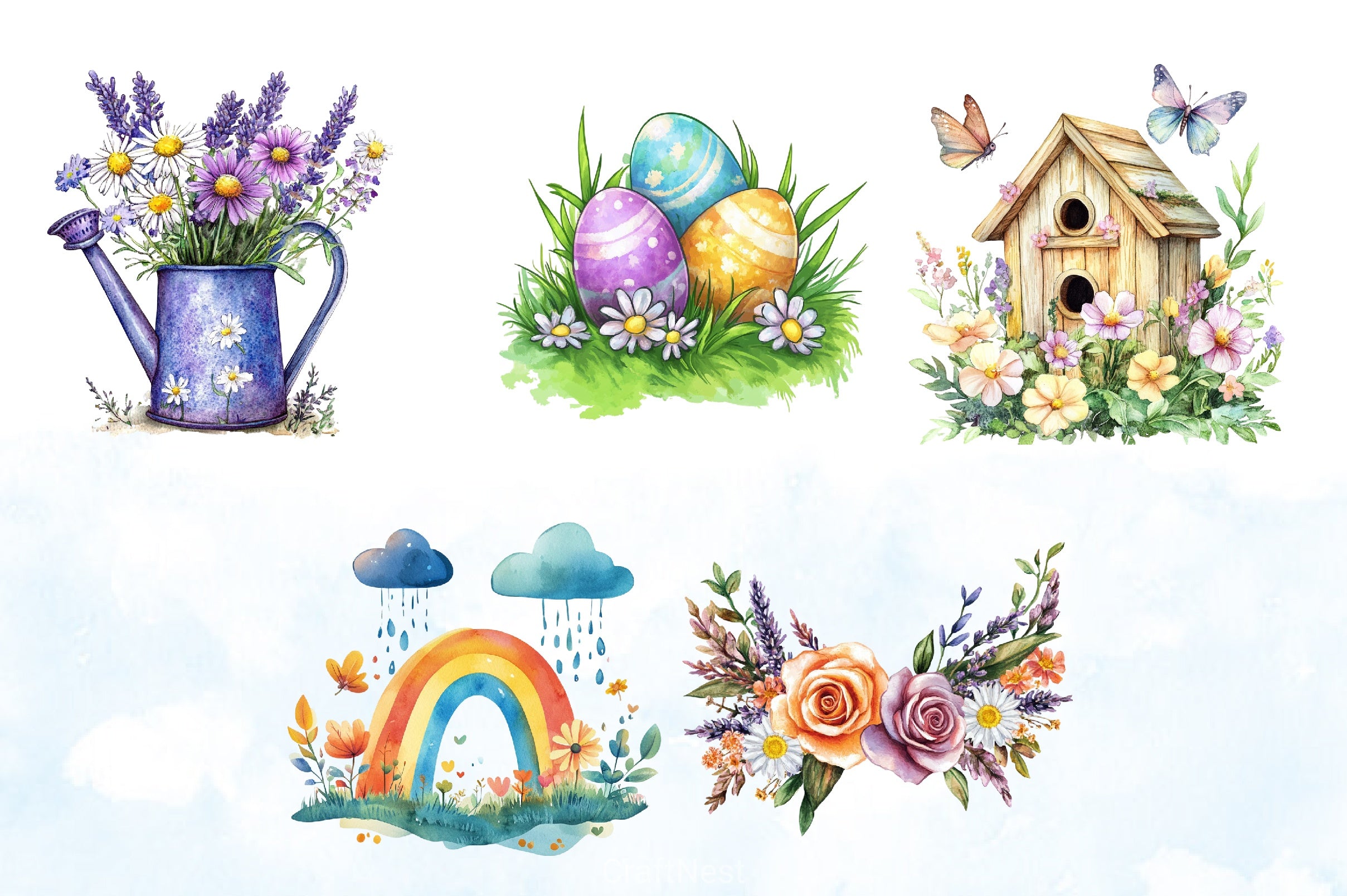 Welcome Spring Clipart Bundle 5 - CraftNest - Digital Crafting and Art