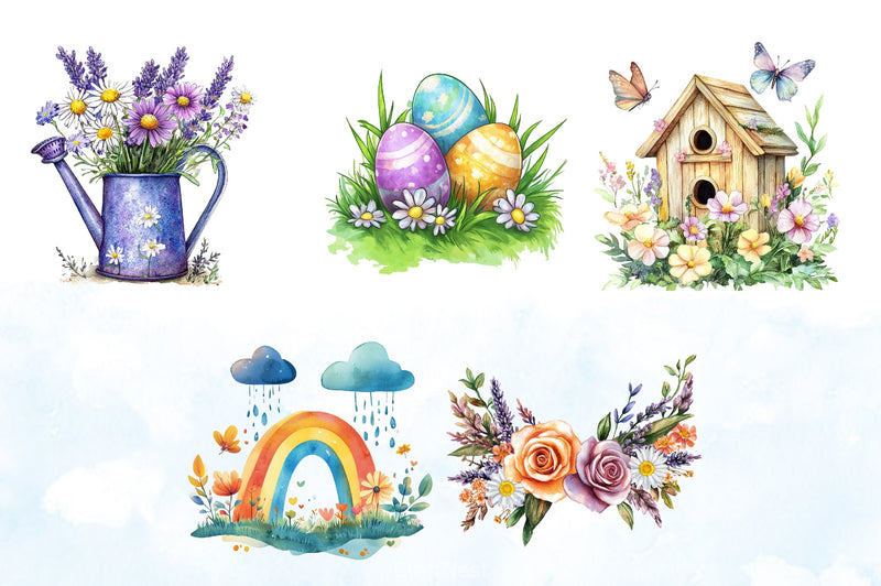 Welcome Spring Clipart Bundle 5 - CraftNest - Digital Crafting and Art