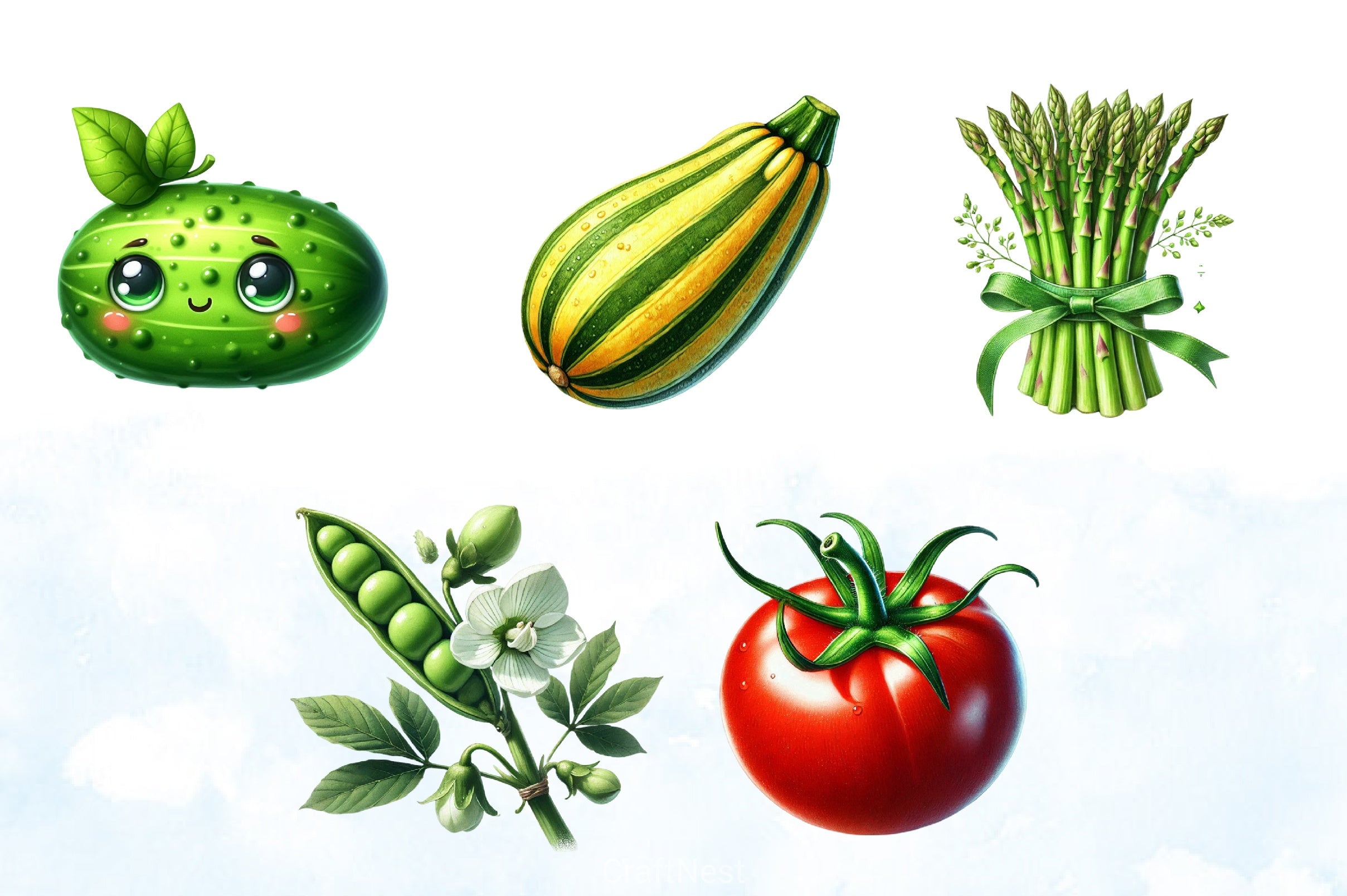 Vegetables Clipart Bundle 5 - CraftNest - Digital Crafting and Art