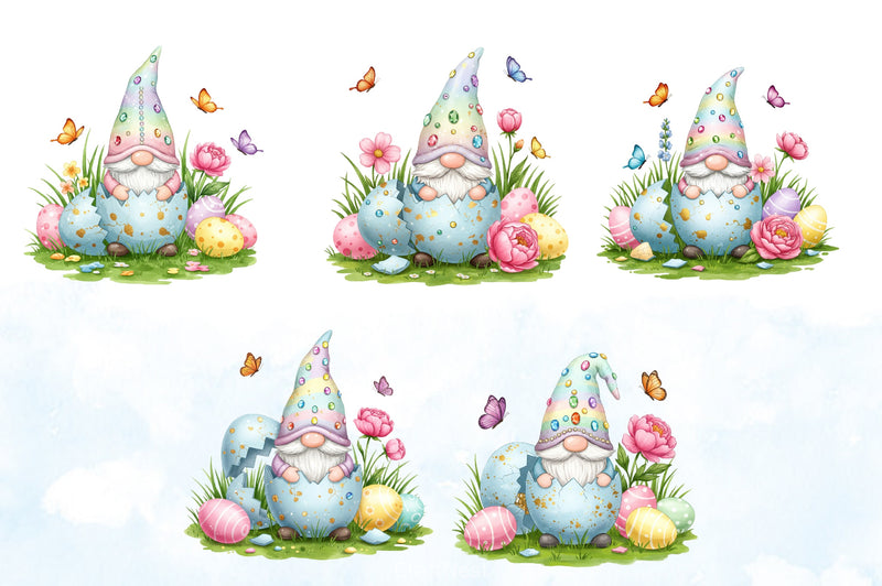 Easter Egg Gnome Clipart Bundle 2 - CraftNest - Digital Crafting and Art