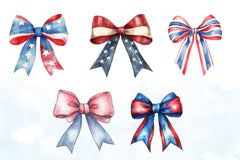 Patriotic Bows Clipart Bundle - CraftNest - Digital Crafting and Art