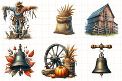 Antique Farming Autumn Clipart Bundle - CraftNest - Digital Crafting and Art