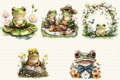 Spring Frogs Clipart Bundle - CraftNest - Digital Crafting and Art