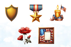 Honoring Heroes Clipart Bundle 5 - CraftNest - Digital Crafting and Art