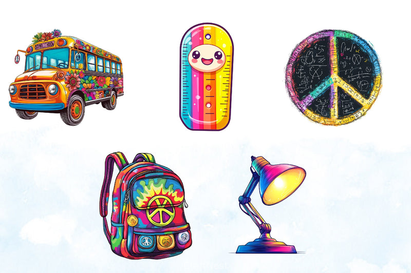 Groovy School Clipart Bundle 4 - CraftNest - Digital Crafting and Art