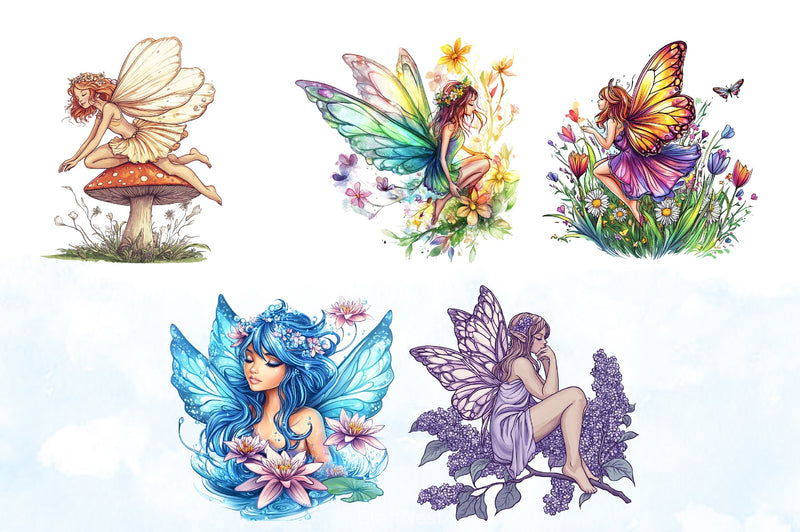 Fairy Spring Clipart Bundle - CraftNest - Digital Crafting and Art