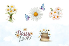 Daisy Flower Clipart Bundle - CraftNest - Digital Crafting and Art