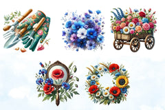 Spring Meadow Poppies Clipart Bundle - CraftNest - Digital Crafting and Art