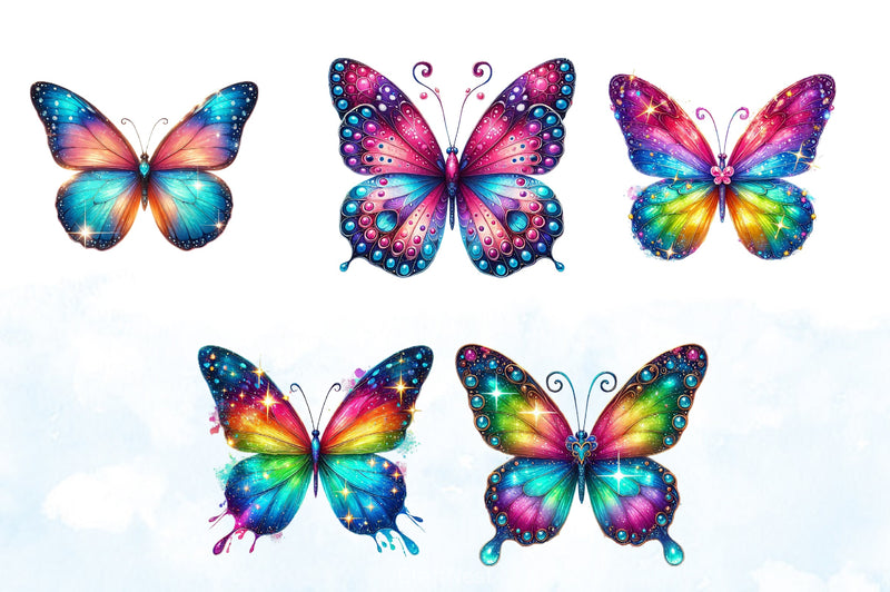 Magic Butterflies Clipart Bundle - CraftNest - Digital Crafting and Art