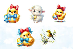 Yellow Easter Gingham Ceramic Clipart Bundle - CraftNest - Digital Crafting and Art