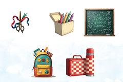 Vintage School Clipart Bundle - CraftNest - Digital Crafting and Art