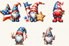 Patriotic Gnome Clipart Bundle 2 - CraftNest - Digital Crafting and Art