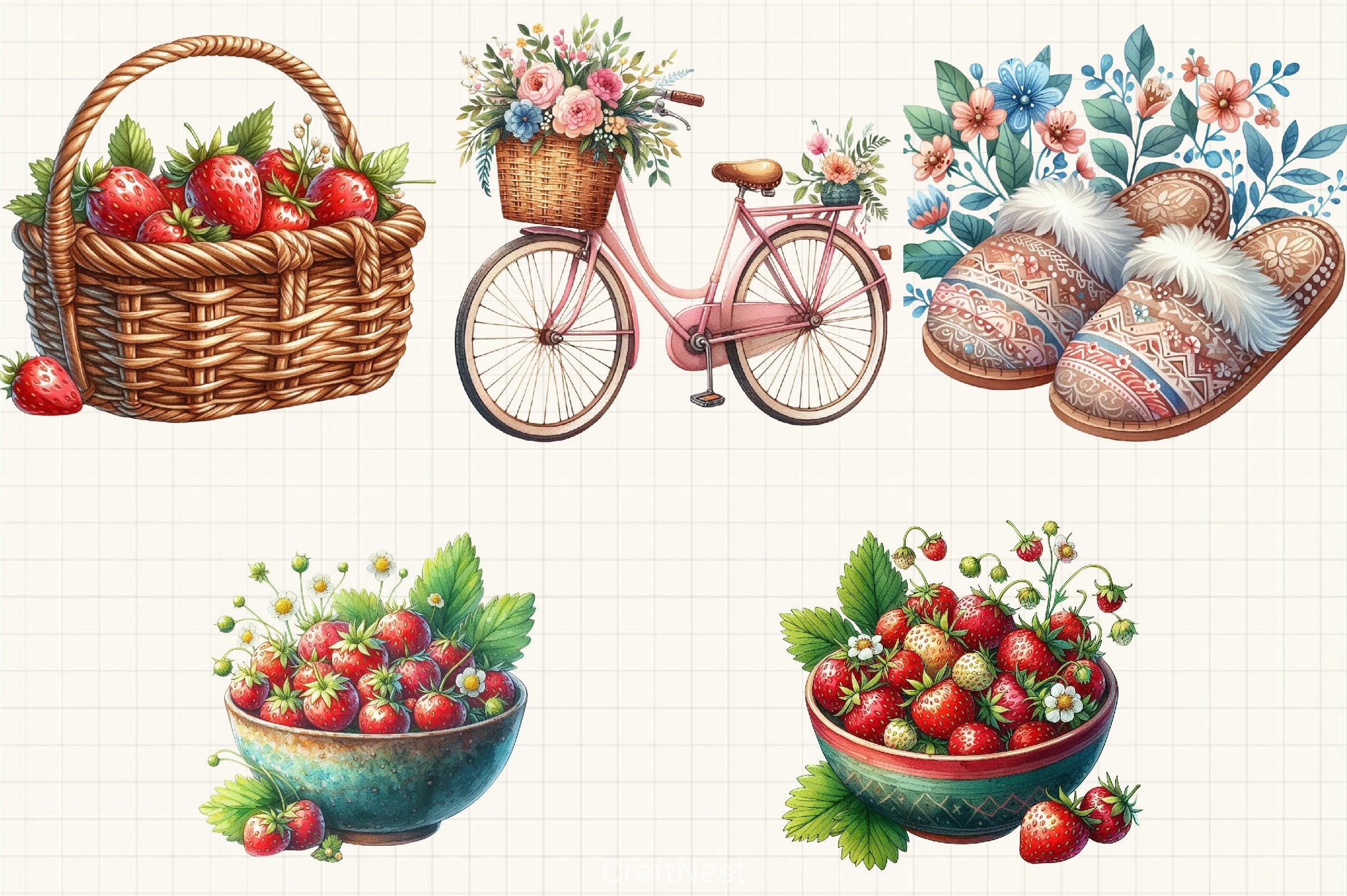 Nordic Summer Clipart Bundle 3 - CraftNest - Digital Crafting and Art