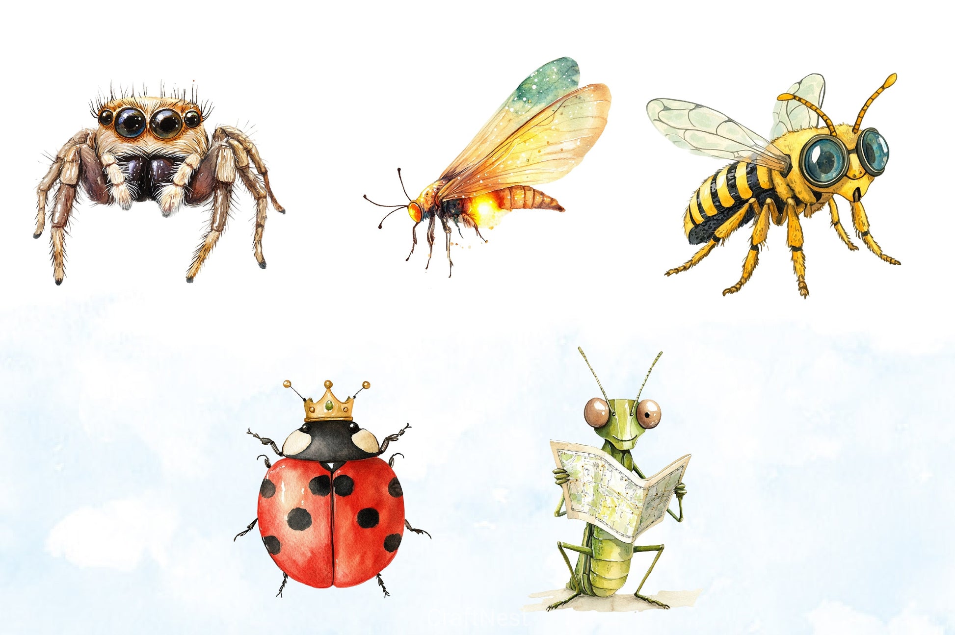 Quirky Insects & Animals Clipart Bundle - CraftNest - Digital Crafting and Art