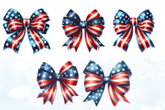4th of July Bow Clipart Bundle 4 - CraftNest - Digital Crafting and Art