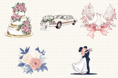 Elegant Wedding Clipart Bundle 1 - CraftNest - Digital Crafting and Art