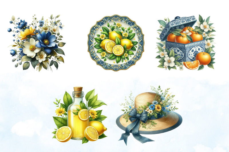 Mediterranean Beach Clipart Bundle - CraftNest - Digital Crafting and Art