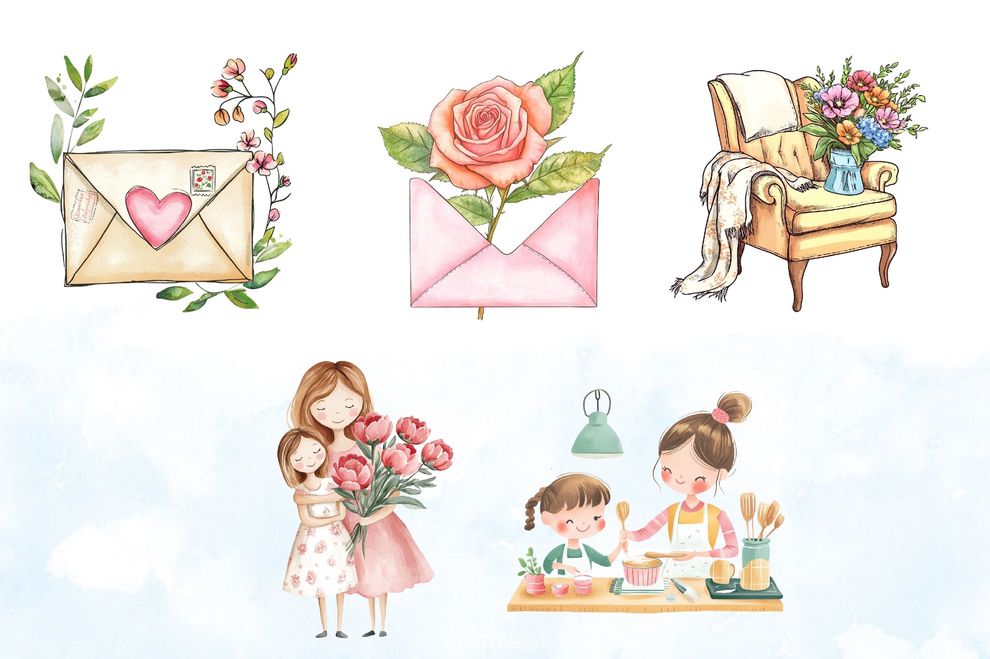 Mother's Day Clipart Bundle 8 - CraftNest - Digital Crafting and Art