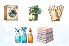 Housekeeping Spring Clipart Bundle 1 - CraftNest - Digital Crafting and Art