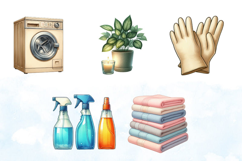 Housekeeping Spring Clipart Bundle 1 - CraftNest - Digital Crafting and Art